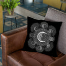 Crescent Moon - Negative Throw Pillow By Yantart Designs