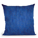 Egyptian Glyphs - Blue Throw Pillow By Yantart Designs