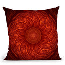 Fibonacci Red Mandala Throw Pillow By Yantart Designs