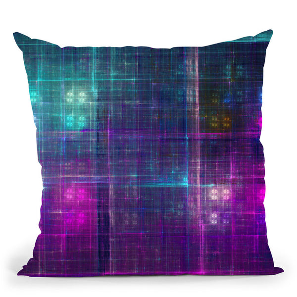 Fractal Matrix Throw Pillow By Yantart Designs