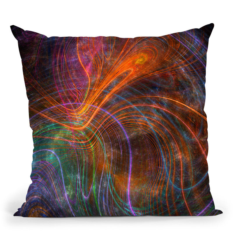 Fractalized I Throw Pillow By Yantart Designs