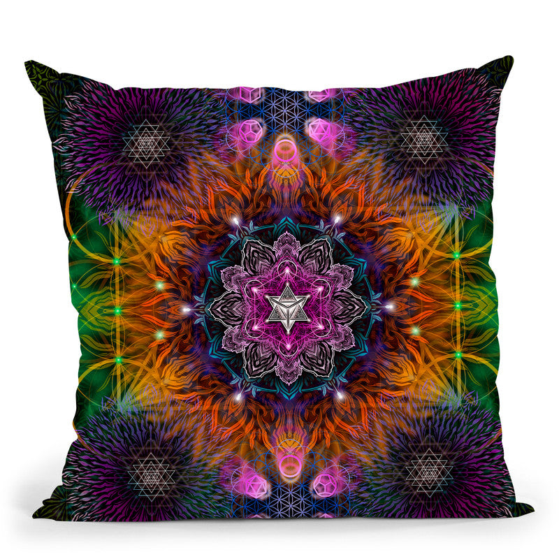 Geometric Color Throw Pillow By Yantart Designs