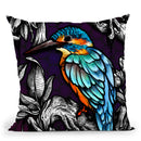 Kingfisher - Color Throw Pillow By Yantart Designs