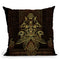 The Auspices Of Horus - Golden Throw Pillow By Yantart Designs