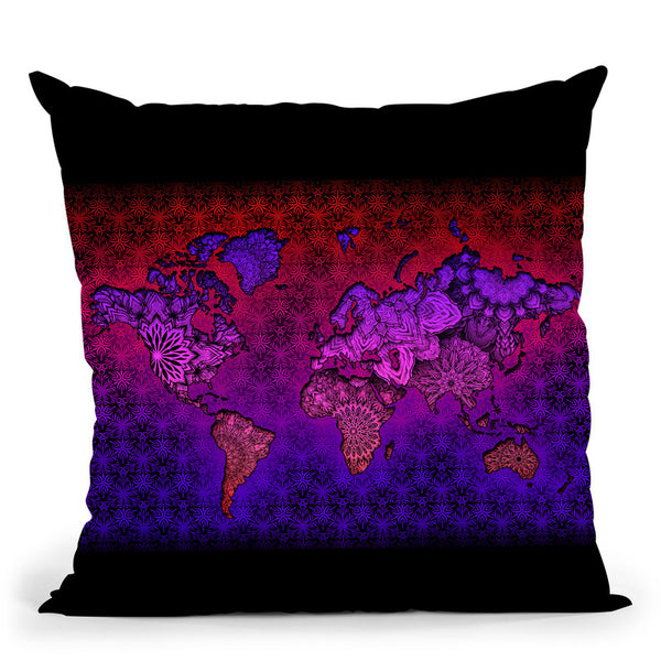 World Map 2020 I Throw Pillow By Yantart Designs