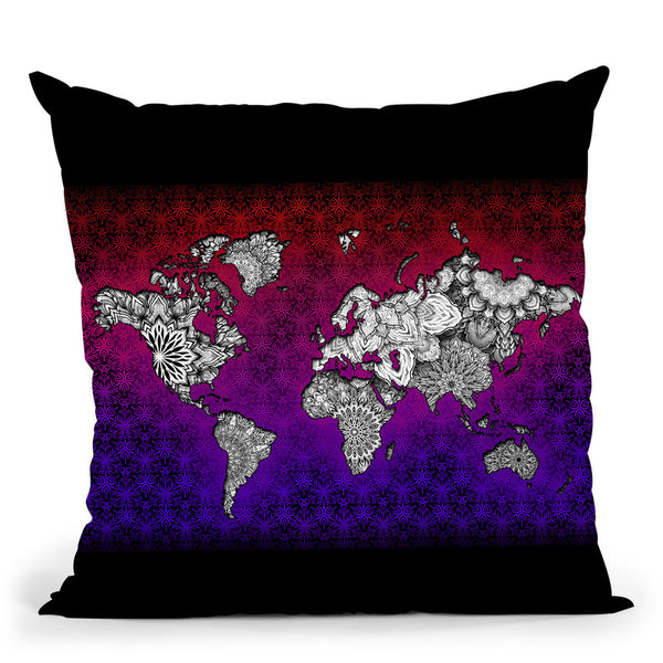 World Map 2020 Ii Throw Pillow By Yantart Designs