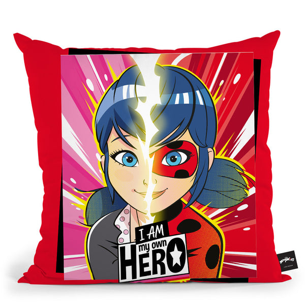 I Am My Own Hero Ladybug Throw Pillow By Miraculous