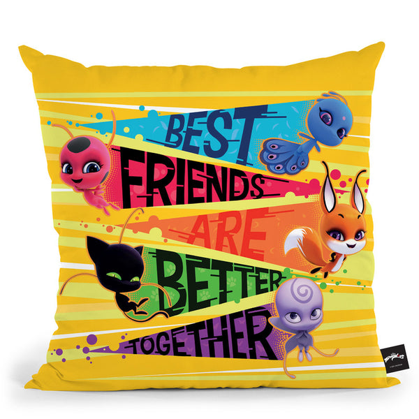 Best Friends Better Together Throw Pillow By Miraculous