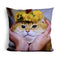 Hosico With Flower Crownuare Throw Pillow